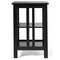 Modern End Table with Double Shelf Storage and Round Corner Design